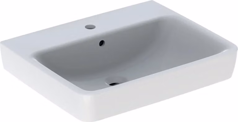 Geberit Renova Plan, lavabo à poser, 60x48 cm, 1 trou pour robinet, avec trop-plein, 501721, 501.721.00.1, 501.721.00.1