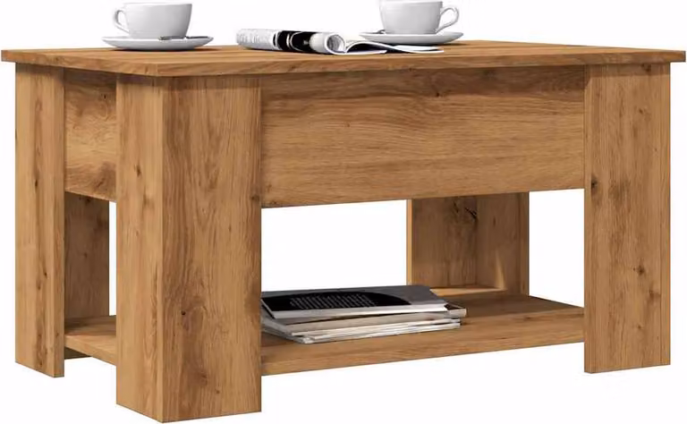 Maison Exclusive - Tavolino Artisan in rovere 79x49x41 cm Materiale ligneo