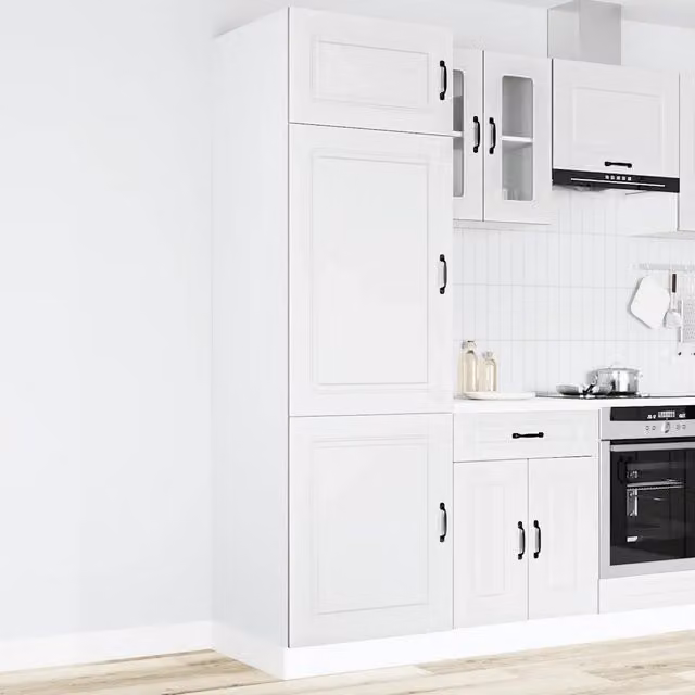 Armadio da Cucina-Credenza da Cucina Kalmar Bianco in Legno Multistrato