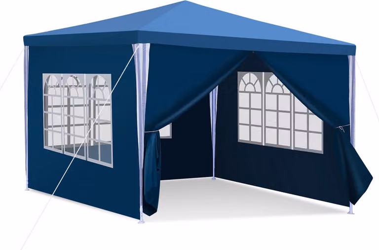 padiglione 3x3m /3x6m con pareti laterali, impermeabile, tenda da giardino con protezione UV, tenda per feste, padiglione da giardino