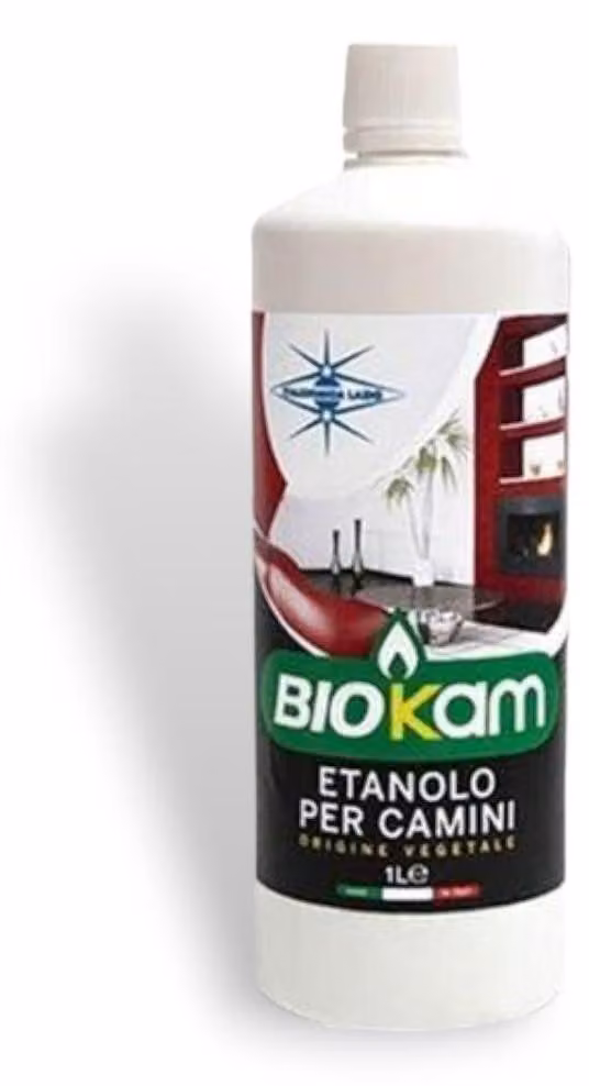 Liquido bioetanolo per camini e stufe a liquido con fiamma viva - 1 litro