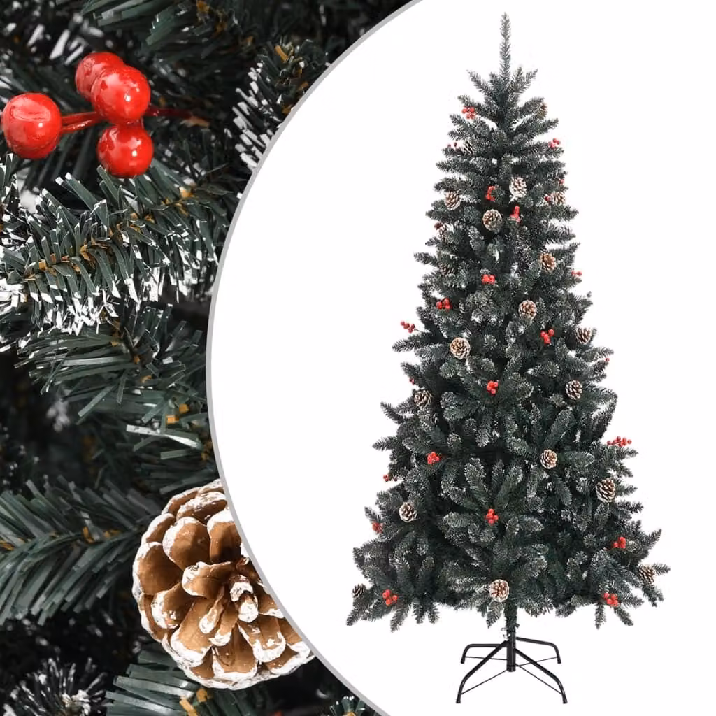 Maison Exclusive - Albero di Natale artificiale con supporto, verde, 240 cm, in PVC
