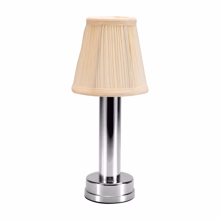 Lampada da tavolo Avia LED - senza fili e ricaricabile - dimmerabile - design retrò - luce bianca calda - 25 cm - argento