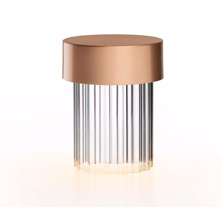 Flos - Last Order Fluted - Lampada da tavolo - Rame Satinato