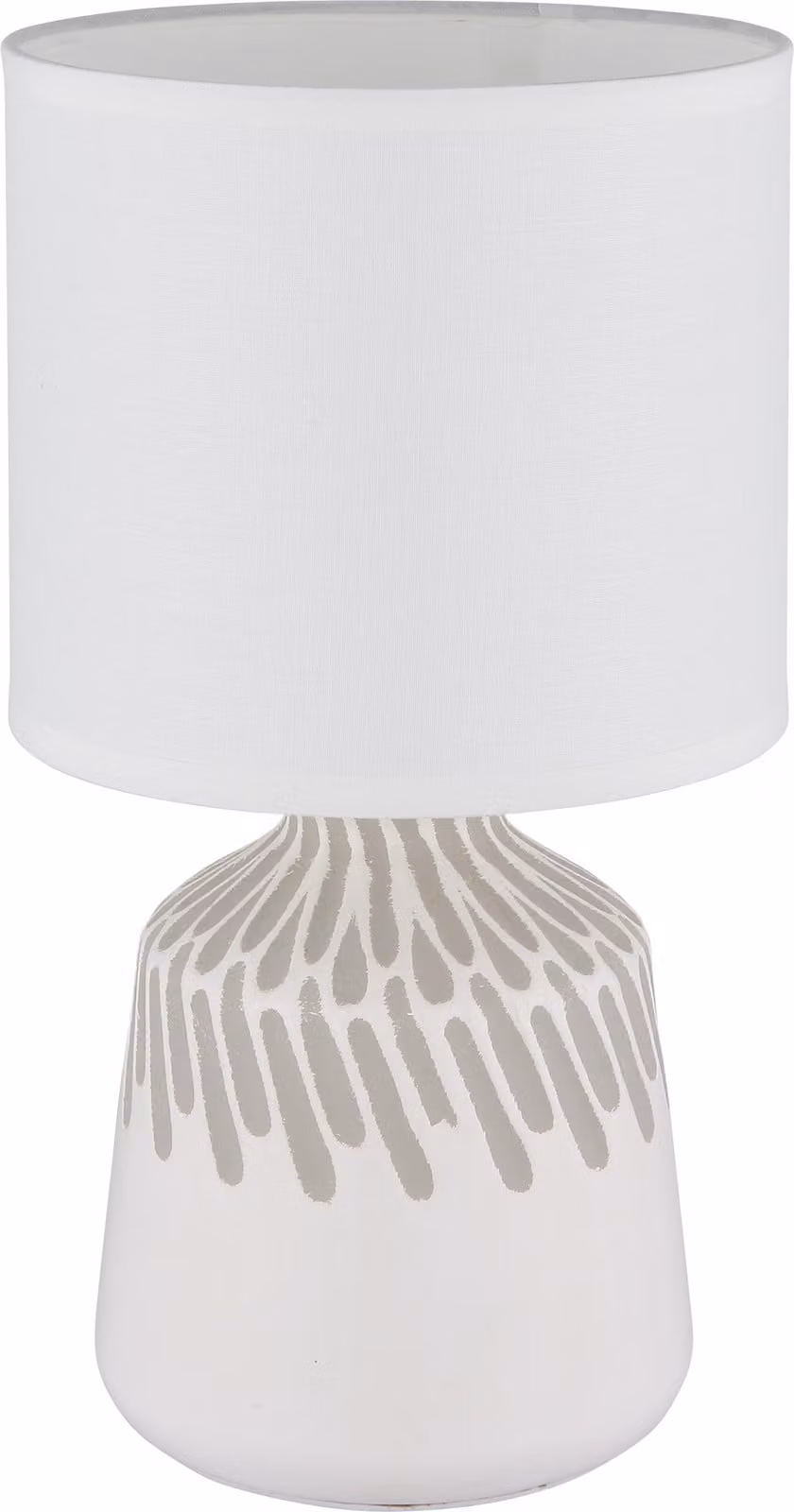 Lampada da tavolo, Vetroceramica tessile, bianco, H 31,5 cm