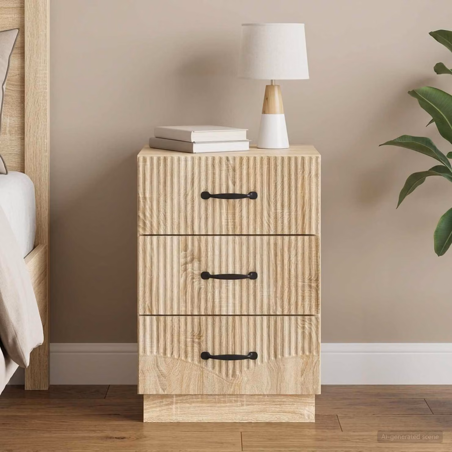Armadio da Notte vidaXL in Rovere Sonoma Marrone L: 43 cm, P: 41 cm, H: 63,5 cm