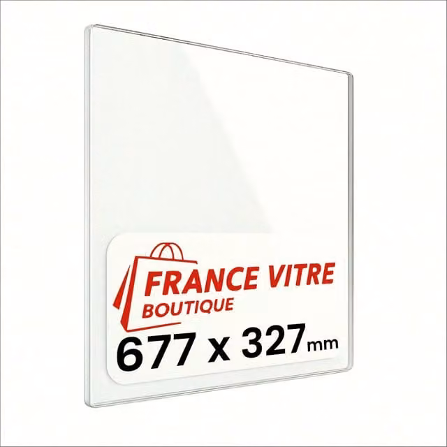 Vetro di ricambio per stufa a legna e caminetto resistente al fuoco France Vitre L: 67,7 cm, H: 32,7 cm, Spessore: 4 mm