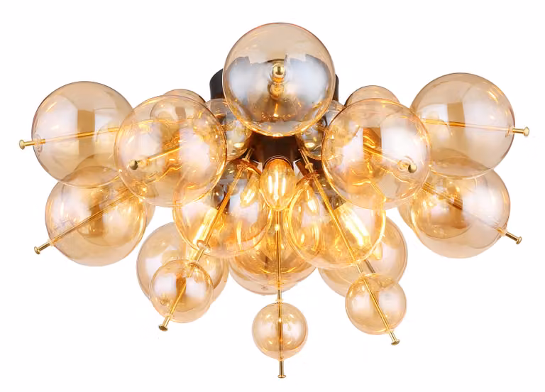 Globo Lighting plafoniera in metallo nero opaco, 3x E14