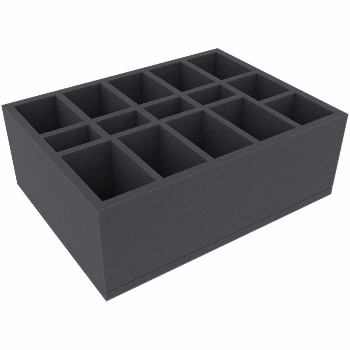 Inserto in schiuma 285x115x100 mm per giochi da tavolo con 15 scomparti