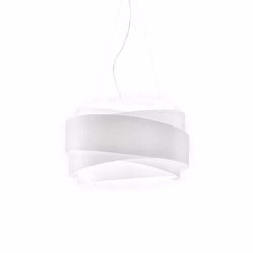 LINEA ZERO Lampadario a sospensione in Polilux BEA tre luci Bianco diametro 60x h38 cm