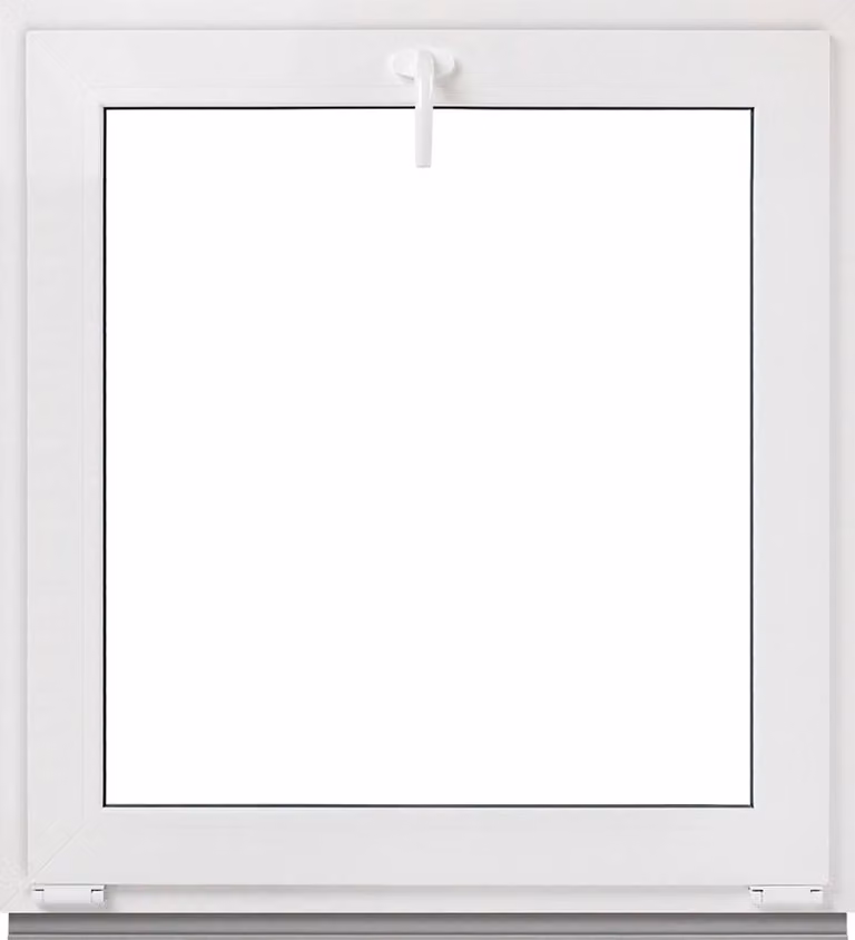 Finestra per cantina Framex - Finestra a ribalta Bianco 70 x 75 cm Finestra a 2 vetri 32 mm (4/24/4) Finestra in PVC Larghezza x altezza (700 x 750 mm) Funzione Finestra a ribalta