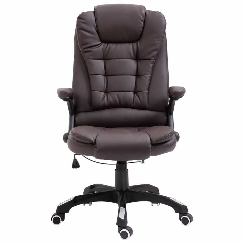 vidaXL Sedia da ufficio in Pelle finta marrone