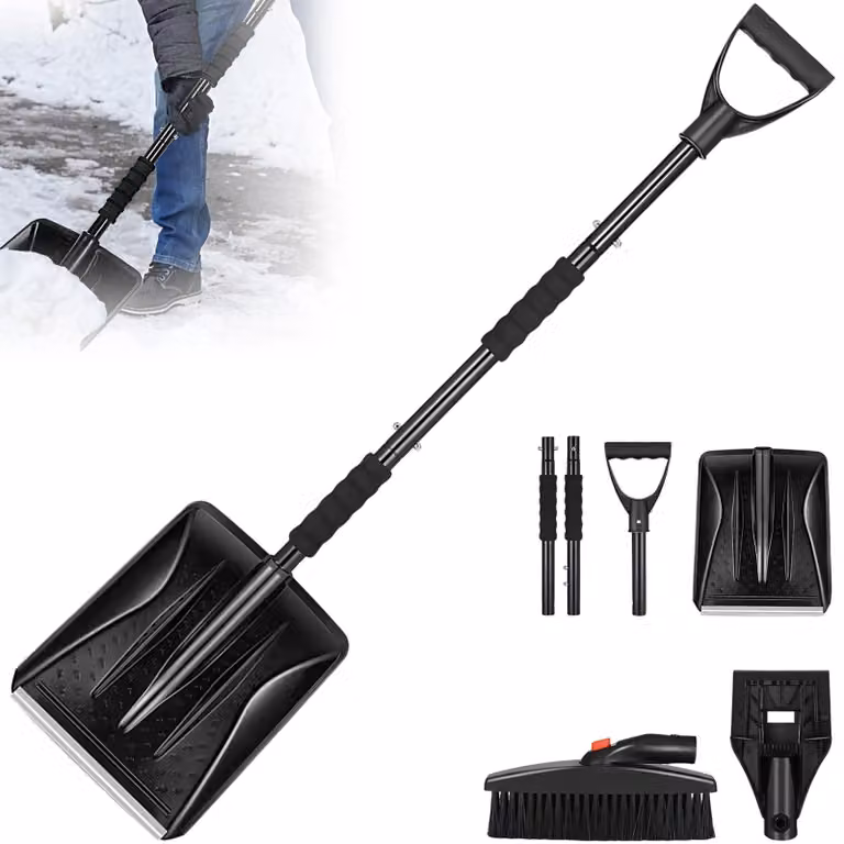 Pala da neve ergonomica con manico a forma di "D" per l'uso invernale