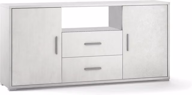 Mobile 2 Ante 2 Cassetti 174x84x41 cm Ossido Bianco