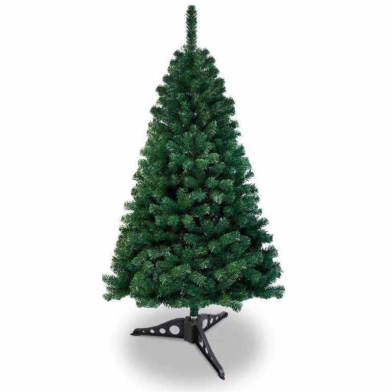 Jopassy Albero di Natale artificiale 120cm Albero di Natale artificiale con supporto per albero Decorazione natalizia Verde PVC