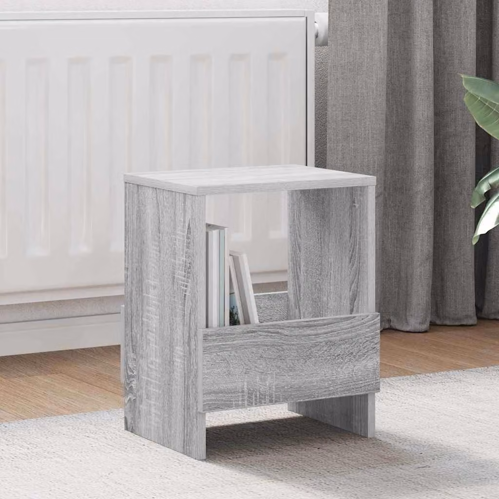 Set di 2 Scaffali per riviste vidaXL in MDF Grigio, L 35 cm x P 30 cm x H 45 cm