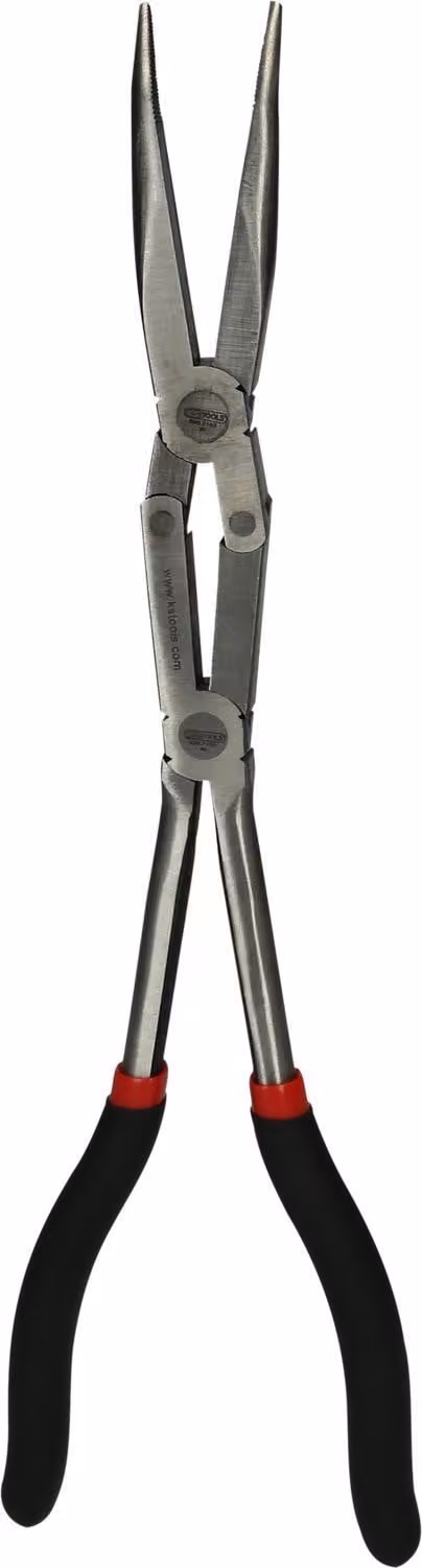 KS TOOLS Pinze a beccuccio a doppio snodo, piegate a 45°, XL ( 500.7163 )