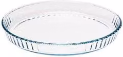 Stampo per crostata rotondo Pyrex in vetro temperato trasparente, diametro 28 cm