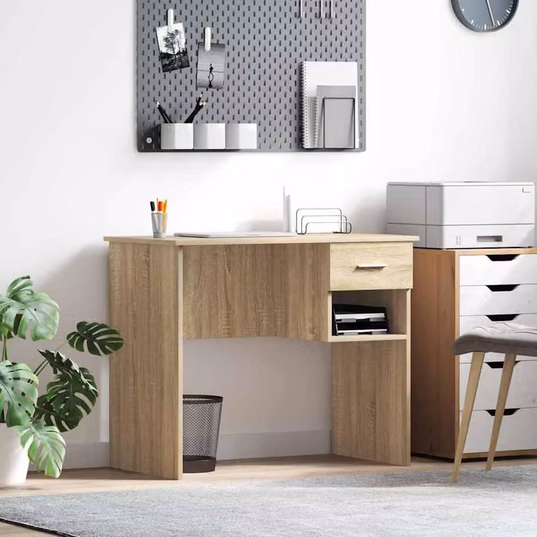 Maison Exclusive - Scrivania in rovere Sonoma 90 x 49 x 75 cm Materiale ligneo