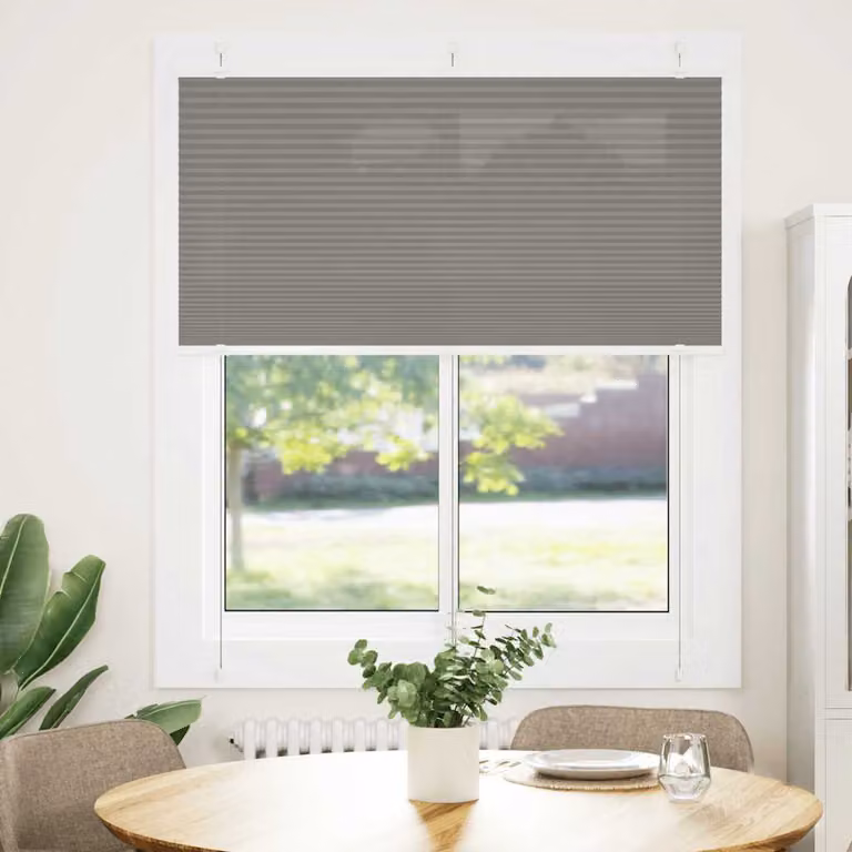 vidaXL Tenda Plissettata Antracite 120x150cm Larghezza Tessuto 119,4cm