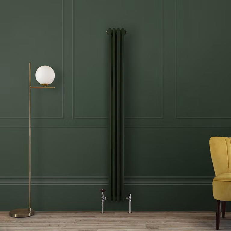Radiatore Tradizionale Verticale a Doppia Colonna - Verde (Evergreen) - 1800mm x 200mm - Regent