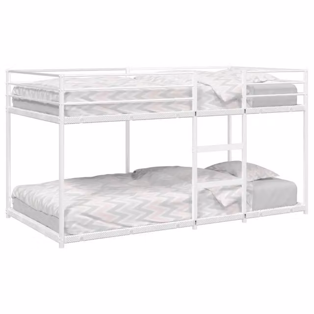 Letto a castello per bambini vidaXL in metallo bianco L/P/H: 195 x 90 x 120 cm