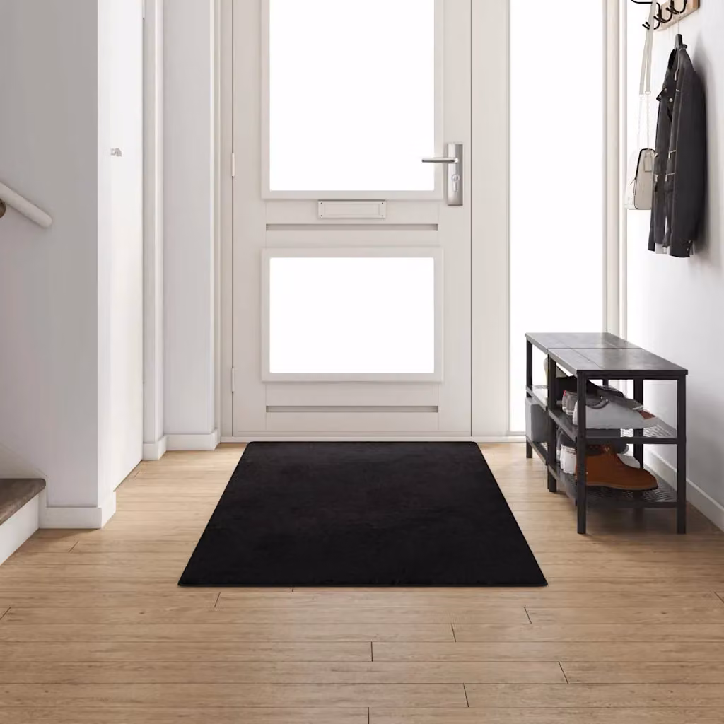 Runner in moquette vidaXL nero, moderno e rettangolare, 100% polipropilene, antiscivolo e resistente alle macchie, L: 300 cm, P: 100 cm