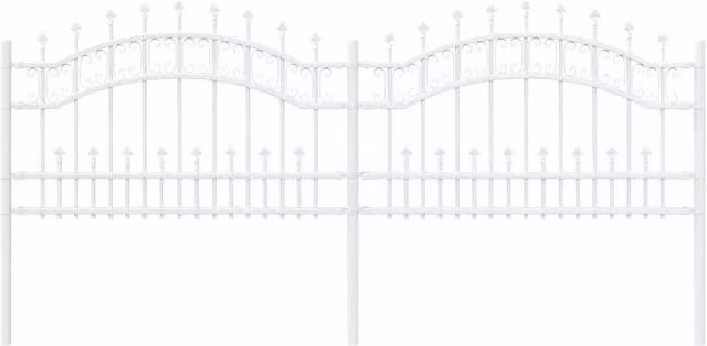 Recinzione per giardino in acciaio verniciato a polvere KAMPEN Bianco H: 118 cm, L: 240 cm