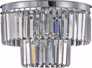 Hereford Fall Mini Chrome - plafond di cristallo 30cm cromo