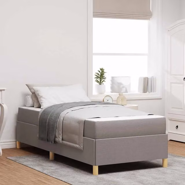 Struttura letto imbottita vidaXL Talpa in tessuto beige o grigio L/P/H: 190 x 90 x 55 cm – 1
