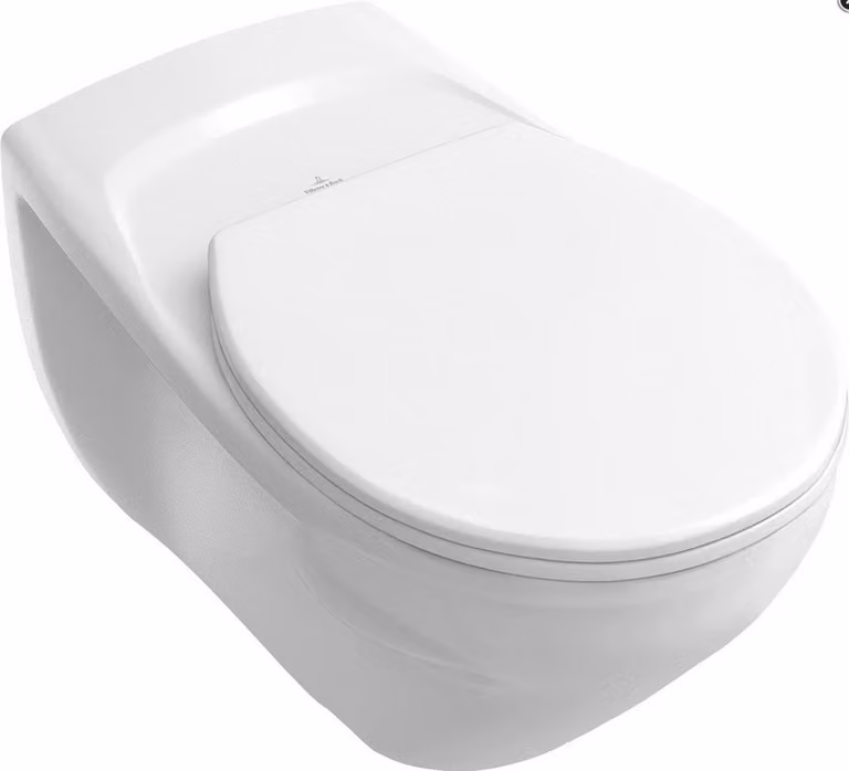 V+B Wand-Tiefspül-WC Vita O. NOVO verlängerter Zulauf 360x700mm weiß