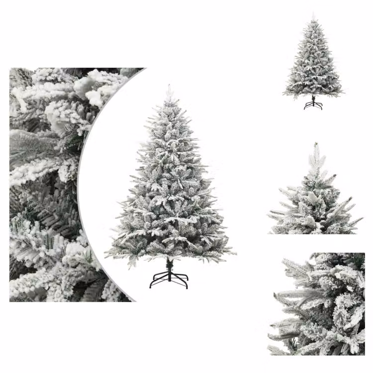 vidaXL Albero di Natale Artificiale innevato verde 210 cm PVC PE - Alberi di Natale