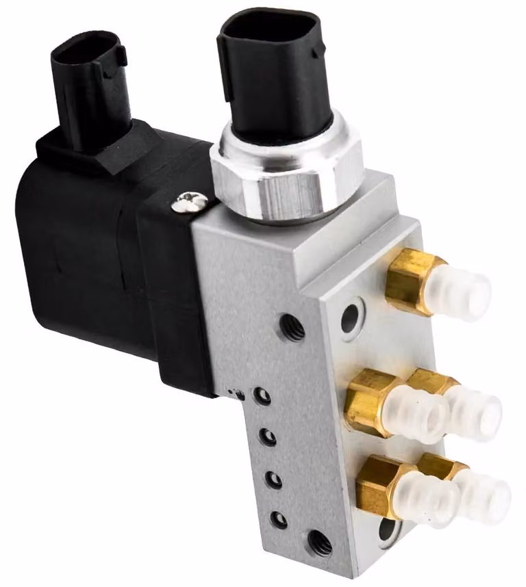Valvola per sospensione pneumatica, lunghezza 12 cm, larghezza 11 cm, altezza 8 cm, peso 300 g, compatibile con diversi modelli
