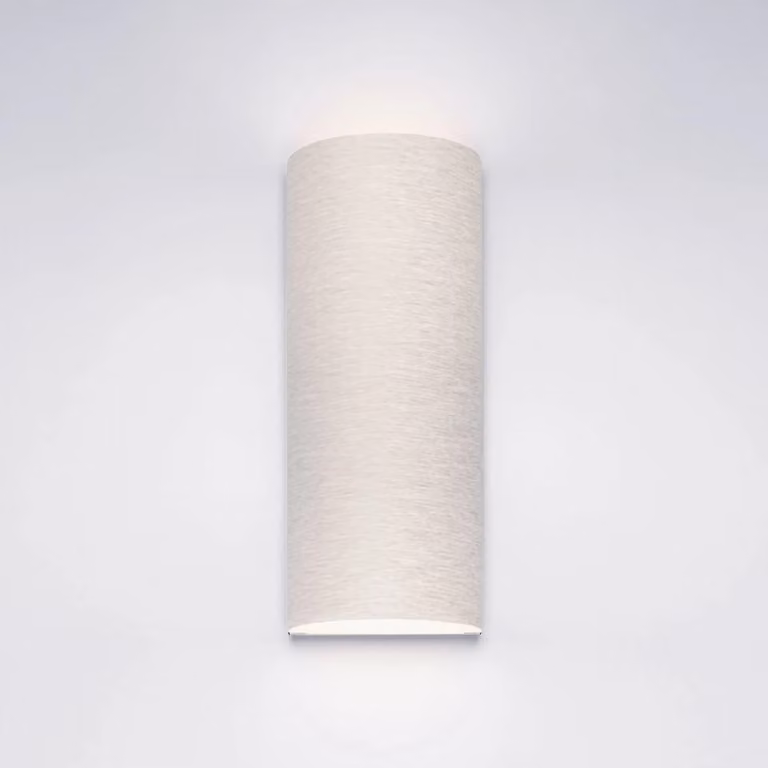 Serien Lighting Applique da parete di design Club, dimmerabile, Alluminio / Grigio / Zincato, Soggiorno / Sala da pranzo, Tessuto / Stoffa / Seta, Design, Applique