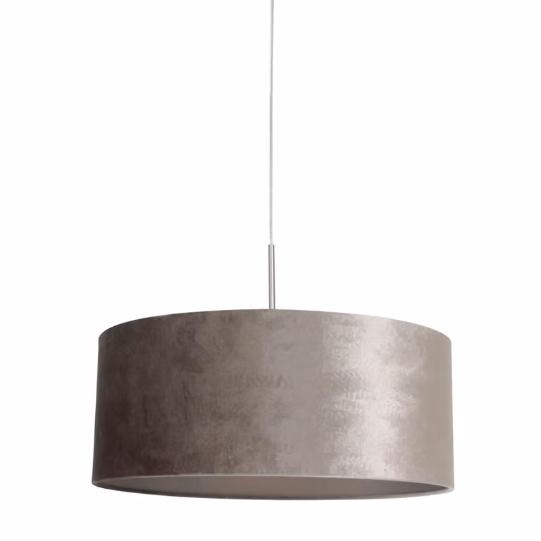 Lampada a sospensione - argento - Sparkled Light - metallo tessile velluto - Ø 50cm - E27 - 8149ST - Steinhauer
