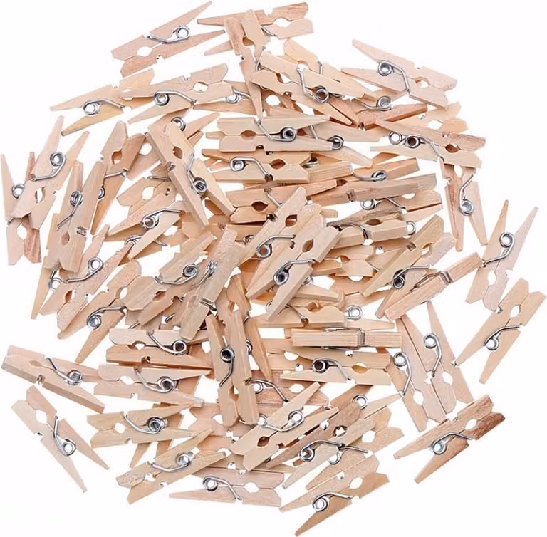 Set di 500 mollette piccole (3,5 cm)