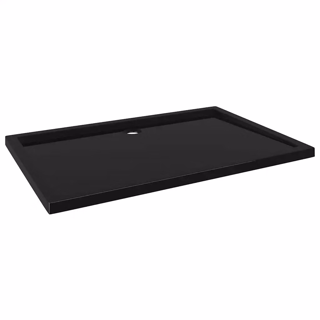 Piatto doccia rettangolare vidaXL in plastica nera L: 120 cm, P: 80 cm – 2