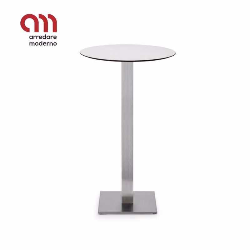 Tavolino Bar Tiffany Scab H.110 basamento e colonna quadrata con piano stratificato compact