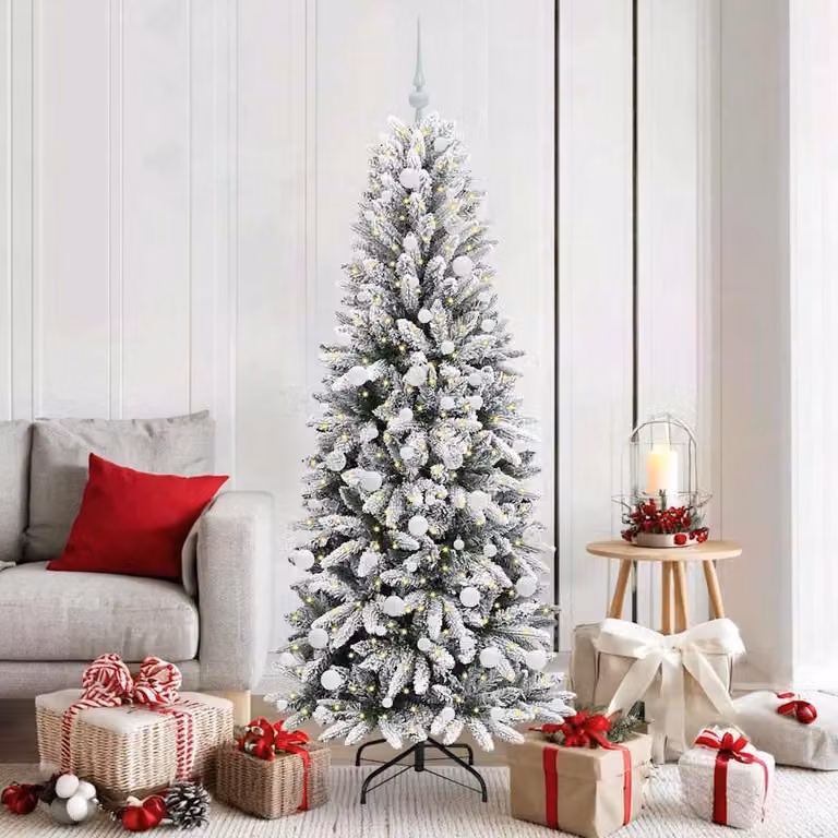 Maison Exclusive - Albero di Natale artificiale, colore bianco, altezza 180 cm