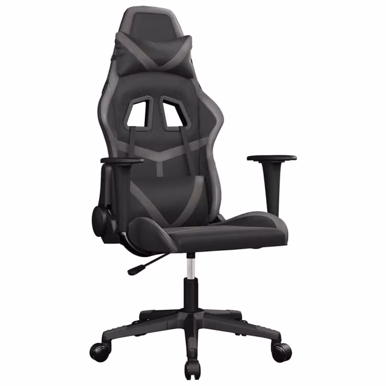Sedia da Gaming Nera e Grigia in Pelle finta
