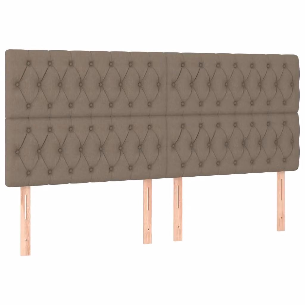 Testiera per letto imbottita vidaXL in tessuto beige con struttura in legno di larice L: 180 cm, P: 7 cm, H: 118-128 cm – 2