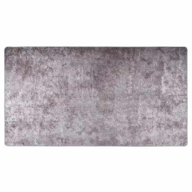 Tappeto da soggiorno moderno con design astratto, lavabile e fonoassorbente, in poliestere, Grigio, L: 190 cm x P: 300 cm