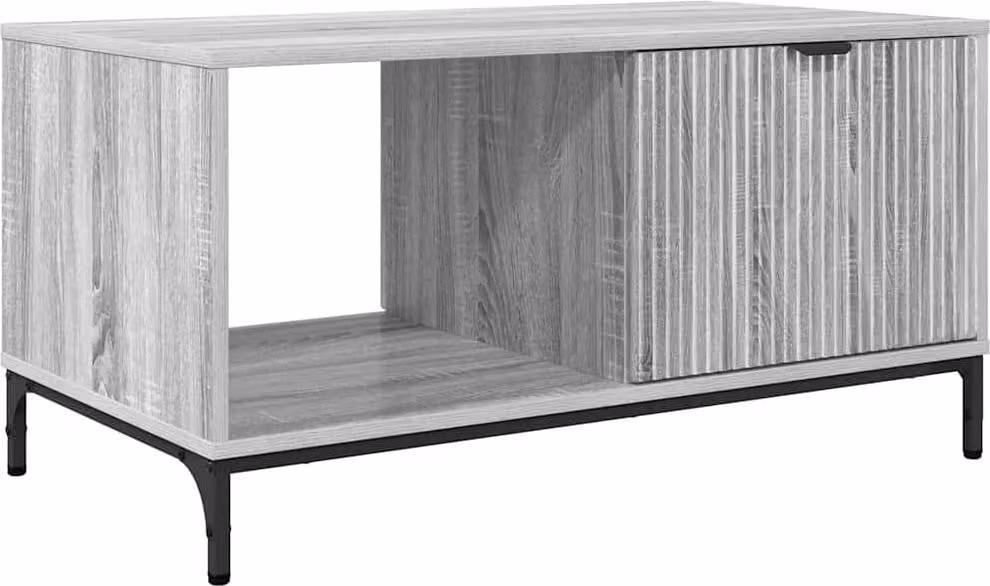Tavolino da salotto con cassetto Grigio Sonoma 90 x 49 x 46 cm