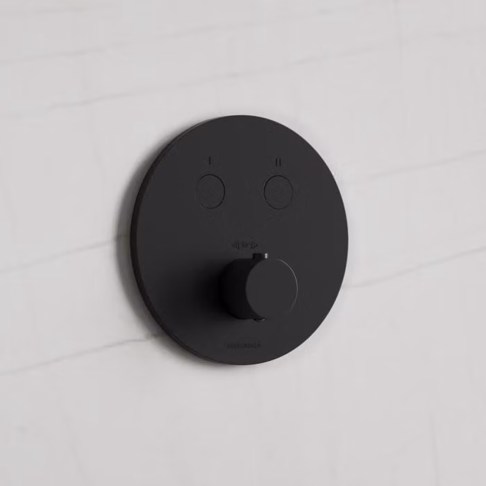 Termostato intelligente a incasso Kronenbach, modello "Smart Push", per 2 circuiti, design rotondo
