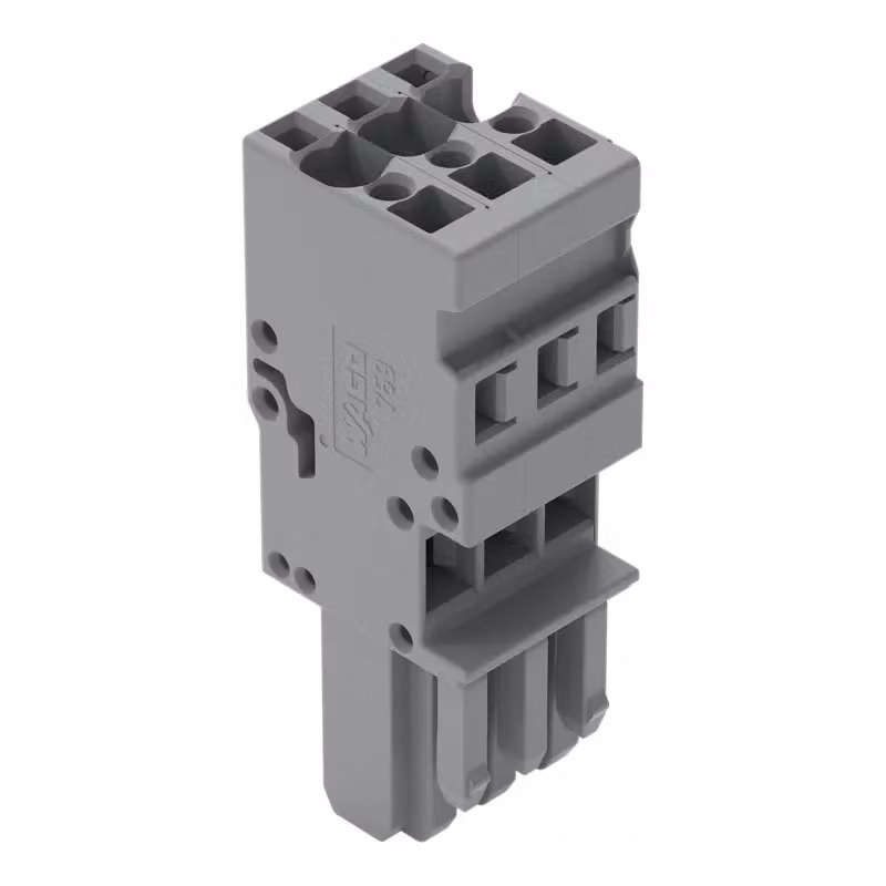 Connettore a molla WAGO a 1 conduttore 769-103, 3 poli, grigio, programmabile, ponticabile