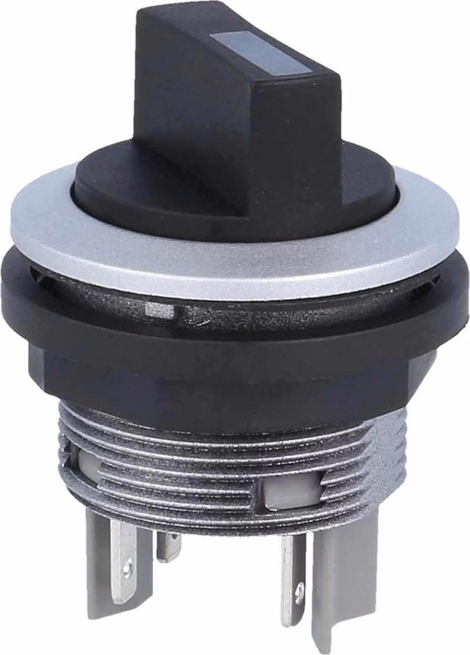 Georg Schlegel Selettore a pulsante, 2S rotondo, SHORTRON Spina piatta 2,8 mm x 0,8 mm - 1 pezzo