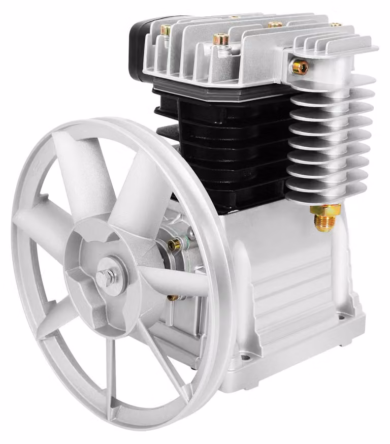 Compressore d'aria - Testata pompa - 3,0 CV, 2 cilindri - Capacità massima di 420 L/min - Corpo in alluminio - Adatto per uso in officina e professionale