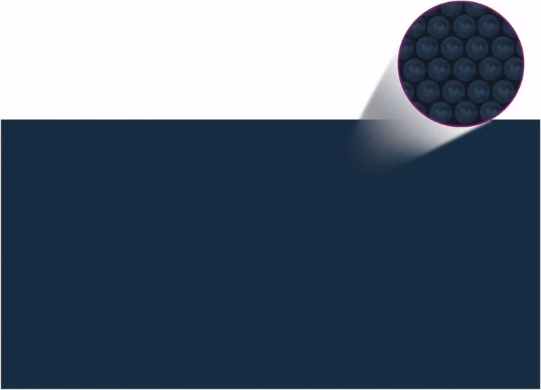 Pellicola Galleggiante Solare PE Piscina 600x300 cm Nero e Blu