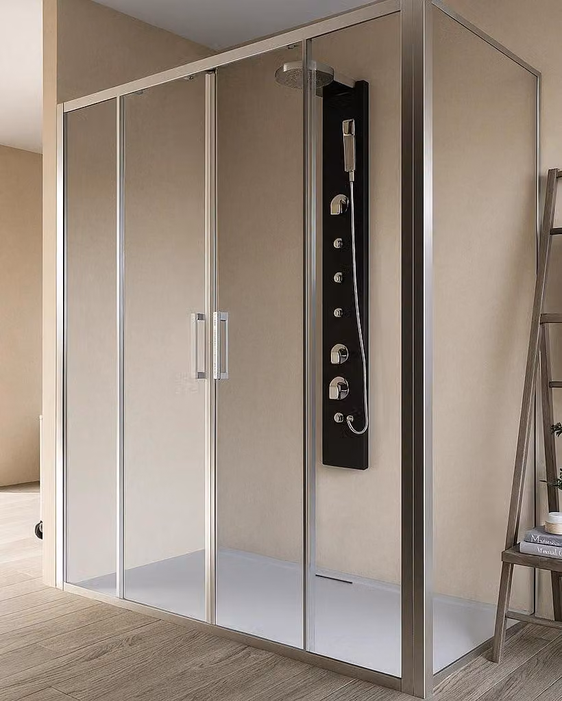 Box doccia 80x180 Marsiglia doppio scorrevole reversibile H 195 cromo