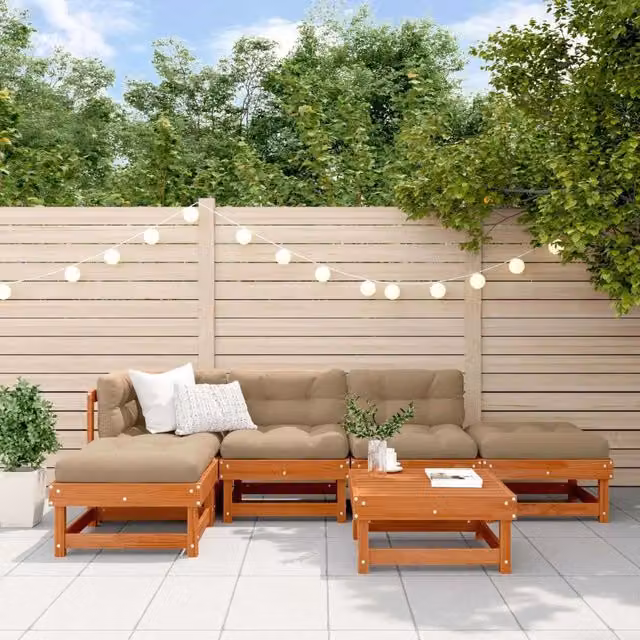 Set Lounge da Giardino 6 pz Marrone Cerato 3418124